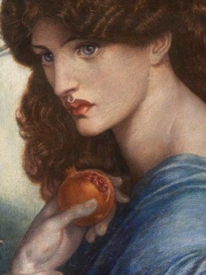 Proserpine (detail; 1878), Dante Gabriel Rossetti. Agnews (price on application)