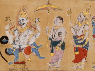 Detail of a scroll drawing showing the ten avatars of Vishnu, c. 1771–79, Andhra Pradesh, India. © Victoria and Albert Museum