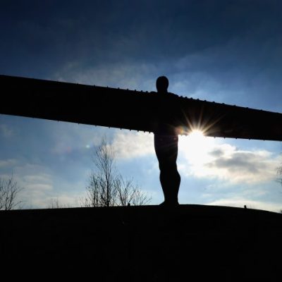A general view of the Angel of the North on February 3, 2012 in Gateshead, Newcastle upon Tyne, England.