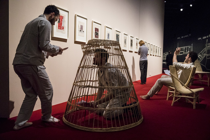 Installation view of 'Yto Barrada: Agadir' at the Curve, Barbican Centre, 2018.