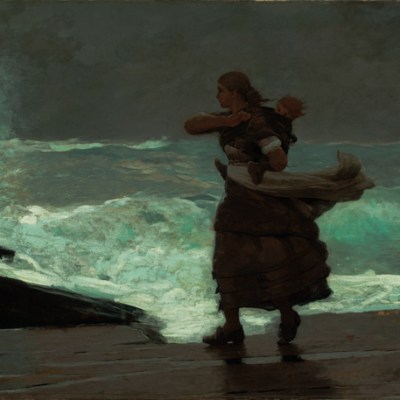 The Gale, Winslow Homer, Worcester Art Museum