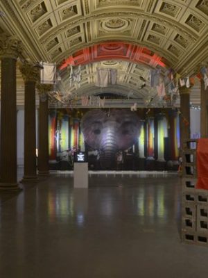 Installation view of a work by John Russell, part of 'Cellular World' at the Gallery of Modern Art, Glasgow International Festival 2018, photo: © Alan Dimmick