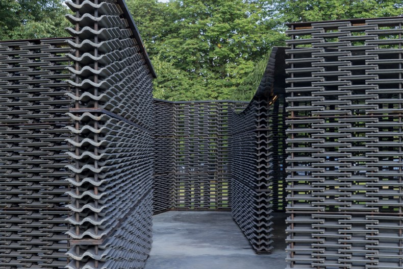 Serpentine Pavilion 2018, designed by Frida Escobedo, Serpentine Gallery, London. Photography © 2018 Iwan Baan; © Frida Escobedo, Taller de Arquitectura