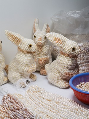 Installation view of ‘Mika Rottenberg’ at Goldsmiths Centre for Contemporary Art, 2018.