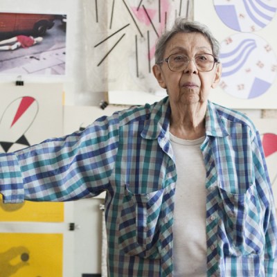 Geta Brătescu, photographed in 2015.