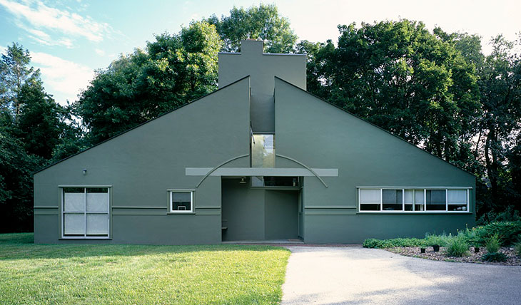 Vanna Venturi House in Chestnut Hill, Philadelphia, Pennsylvania.