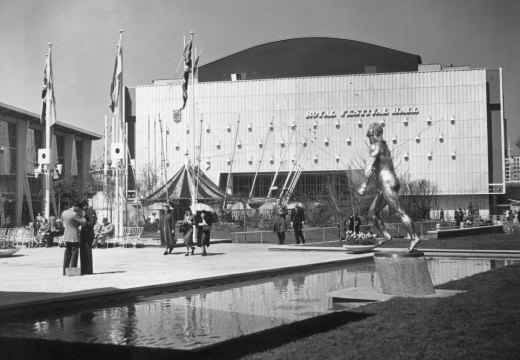 The Royal Festival Hall photographed on 12 May 1951, during the Festival of Britain.