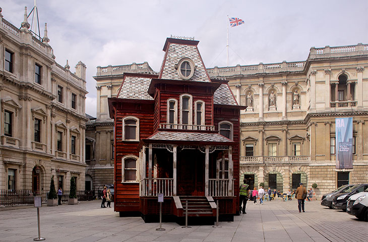 (2016), Cornelia Parker. Installation view in the courtyard of Burlington House, Royal Academy of Arts, London.