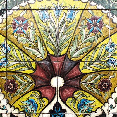 Fan tile panel (detail; 1872–1904), William De Morgan.