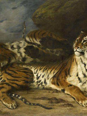 Young Tiger Playing with its Mother, (1830–31), Eugène Delacroix. Musée du Louvre.