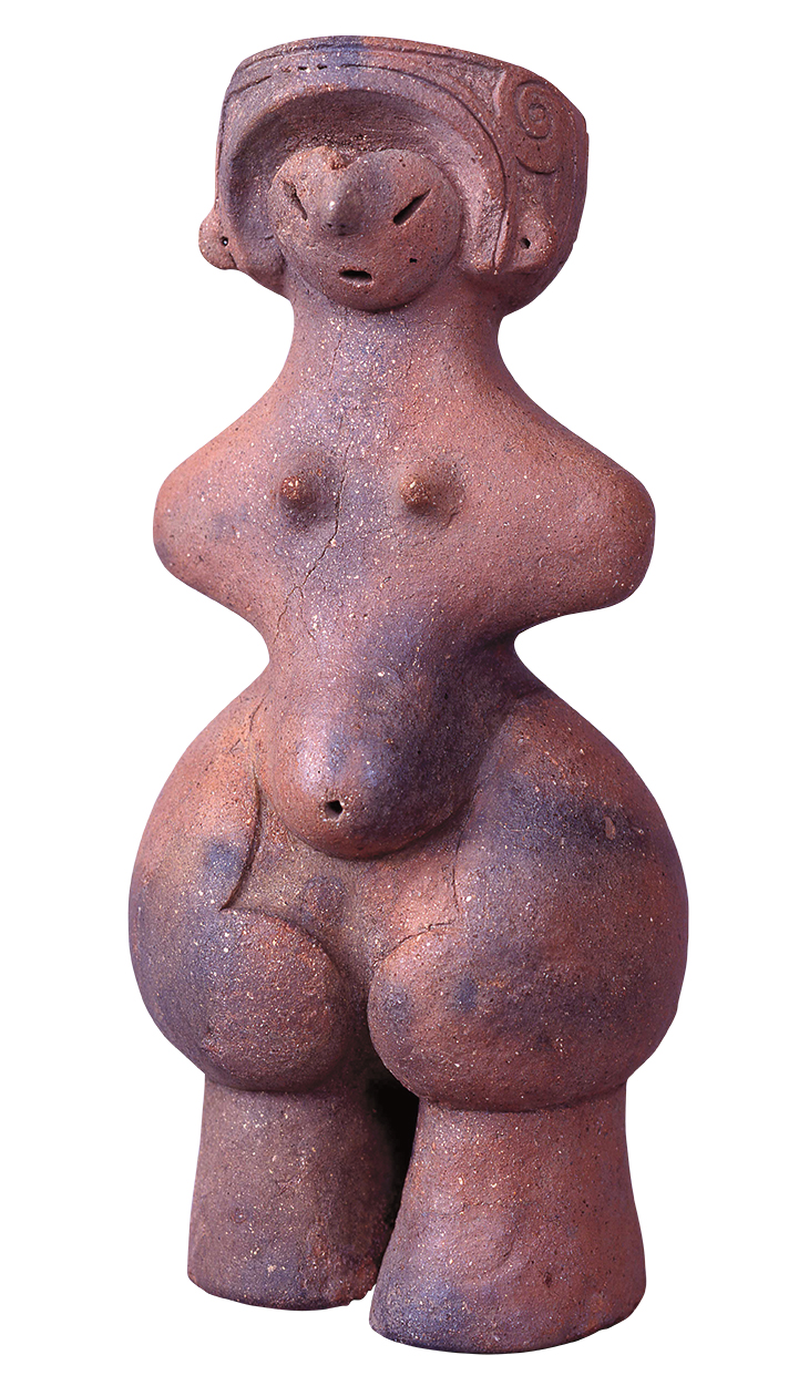 Dogu , known as ‘Jomon Venus’, Middle Jomon period (3,000–2,000 BC), from Tanabatake site, Chino-shi, Nagano. Chino City Museum of Jomon Archaeology