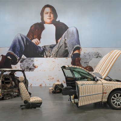 Installation view of ‘Sarah Lucas: Au Naturel’ at the New Museum, New York, 2018.