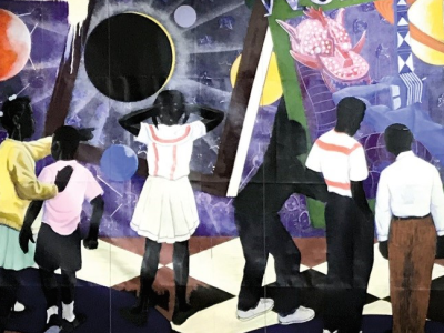 Knowledge and Wonder (1995) (detail) by Kerry James Marshall.