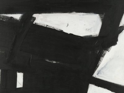 Wanamaker Block (detail; 1955), Franz Kline. Yale University Art Gallery.