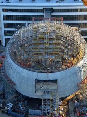 The Academy Museum of Motion Pictures in Los Angeles construction site in November 2018.