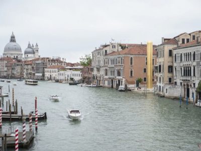 'The Golden Tower' project by James Lee Byars, part of the collateral events at the 57th Venice Biennale in 2017, Photo: © Awakening/Getty Images