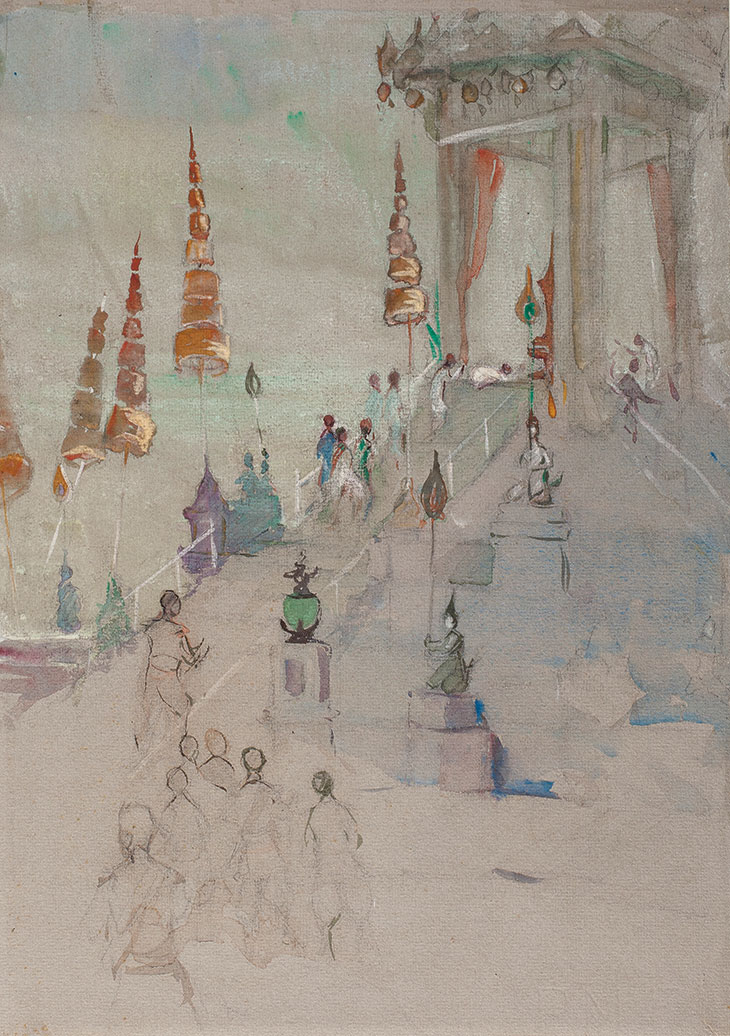 Cremation of King Rama VI of Siam (c. 1926), Hilda May Gordon. Martyn Gregory (£3,000)