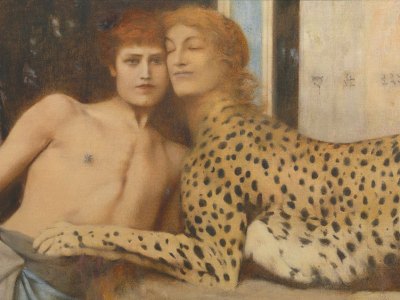 Caresses (detail; 1896), Fernand Khnopff. Royal Museums of Fine Arts of Belgium, Brussels. Photo: J. Geleyns Art Photography