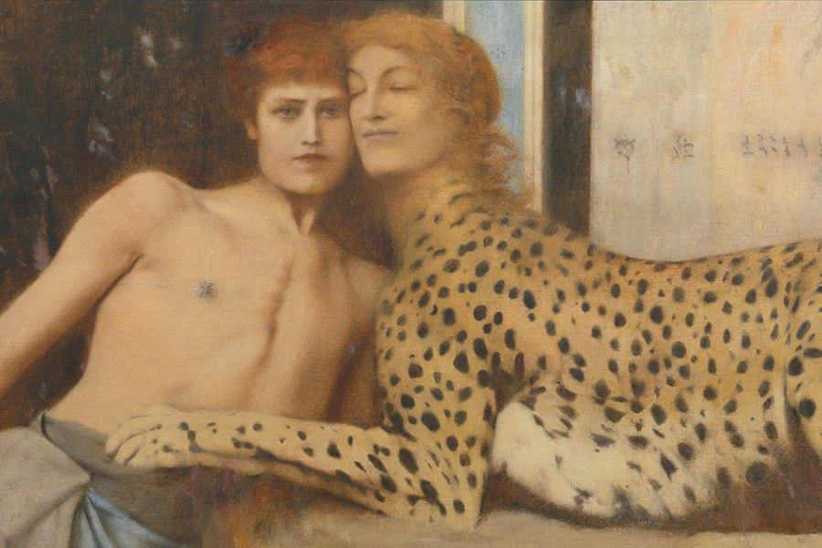 Caresses (detail; 1896), Fernand Khnopff. Royal Museums of Fine Arts of Belgium, Brussels. Photo: J. Geleyns Art Photography