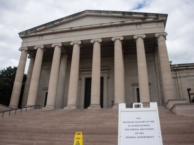 The National Gallery of Art in Washington, D.C. on 8 January 2019 during the US government shutdown.