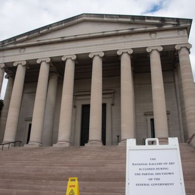 The National Gallery of Art in Washington, D.C. on 8 January 2019 during the US government shutdown.