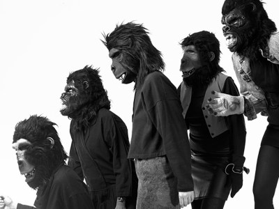 The anonymous Guerrilla Girls, artists and activists, photographed in 1990.