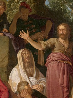 St John the Baptist Preaching (detail; 1627), Pieter Lastman.