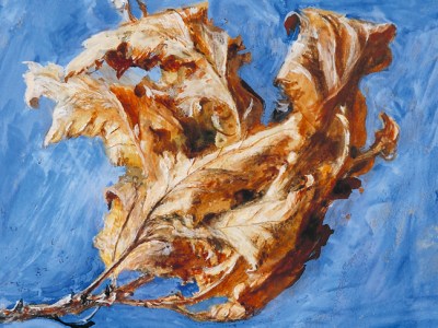 Study of Spray of Dead Oak Leaves (detail; 1879), John Ruskin.
