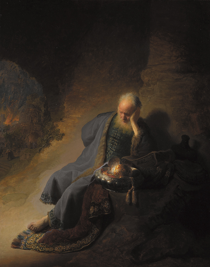 Jeremiah Lamenting the Destruction of Jerusalem (1630), Rembrandt van Rijn. Rijksmuseum, Amsterdam