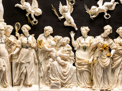 Personifications of the eight cardinal virtues (1650–1700), southern Germany, probably Augsburg.