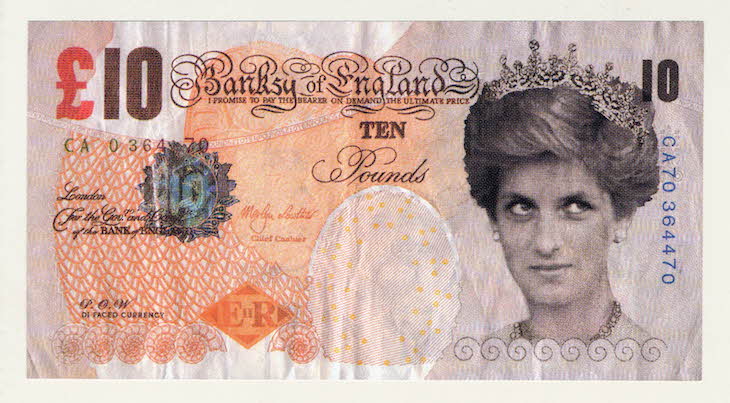 Di-faced tenner, Banksy