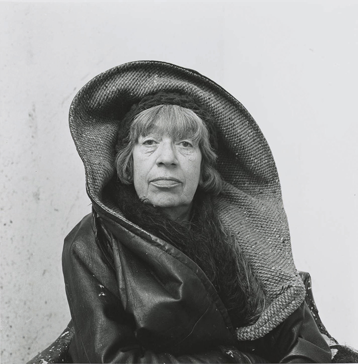 Photograph of Lee Krasner in Springs, New York, 1972, by Irving Penn.