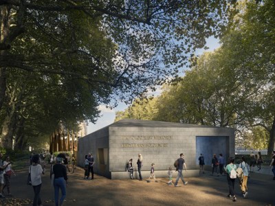 A rendering of the previous design for the Holocaust memorial in Victoria Tower Gardens, by Adjaye Associates, Ron Arad and Gustafson Porter + Bowman.