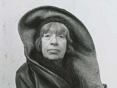 Detail of photograph of Lee Krasner in Springs, New York, 1972, by Irving Penn.