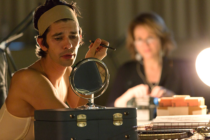 Renée Fleming and Ben Whishaw at the Jerwood Studios in London in rehearsals for Anne Carson’s Norma Jeane Baker of Troy, directed by Katie Mitchell, with music composed by Paul Clark.