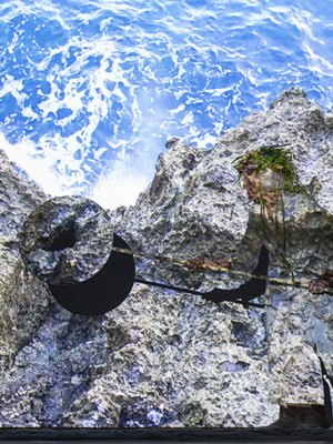 Moving Off the Land (2019), Joan Jonas. Performance with Ikue Mori and Francesco Migliacco, Ocean Space, Chiesa di San Lorenzo, Venice, 2019.