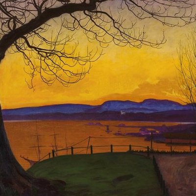 Spring Evening, Akerhus Fortress (1913), Harald Sohlberg.
