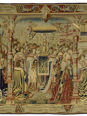 The Statue of the Virgin Welcomed with Great Pomp in Brussels (1516–18), unknown Brussels workshop, after a design by Bernard van Orley.