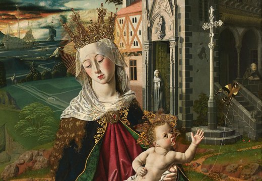 Triptych of the Virgin of Montserrat (detail; c. 1470–75), Bartolomé Bermejo.