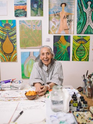 Luchita Hurtado (b. 1920) photographed in 2019.