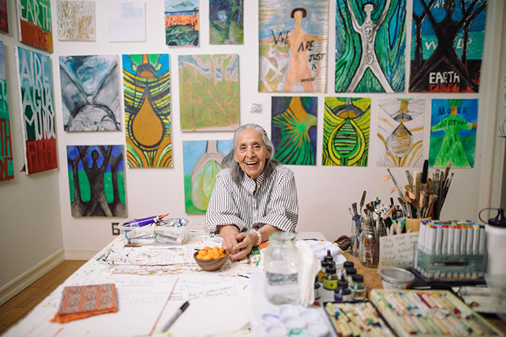 Luchita Hurtado (b. 1920) photographed in 2019.