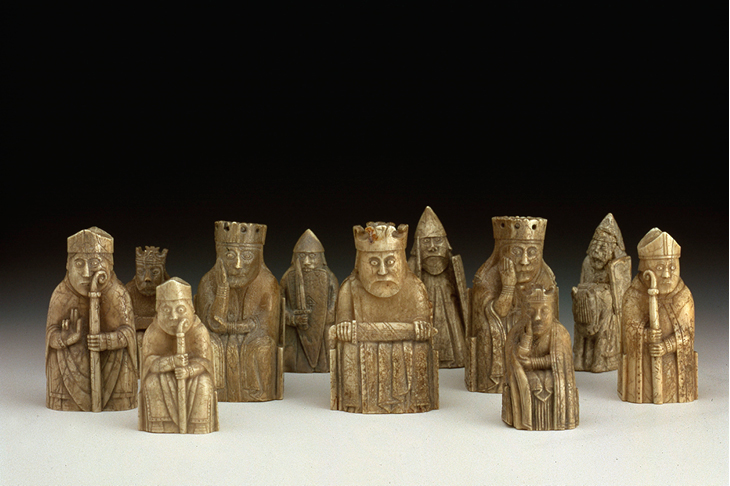 The 11 Lewis chess pieces owned by the National Museums Scotland. Photo: © National Museums Scotland