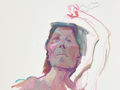 Self-portrait with Brush (detail; 2010–13), Maria Lassnig.