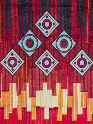 Tuareg Rug (detail; 2018), Abdoulaye Konaté.