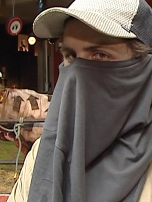 Footage of a man claiming to be Banksy from a news report in 2003; © ITN