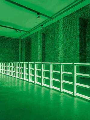 untitled (to you, Heiner, with admiration and affection) (1973), Dan Flavin. Installation view of ‘Königsklasse’, Herrenchiemsee Palace, Munich, 2019.