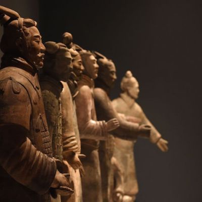 Installation view from ‘China’s First Emperor and the Terracotta Warriors’ at the World Museum, Liverpool (9 February–28 October).