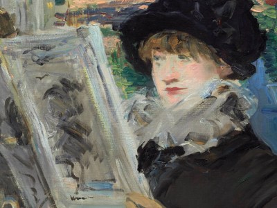 Woman Reading (detail; c. 1880–81), Édouard Manet. Art Institute of Chicago