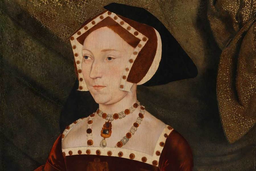 Jane Seymour (detail; c. 1537), after Hans Holbein the Younger.