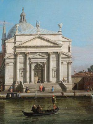 The Redentore, Venice (detail; c. 1746), Canaletto.